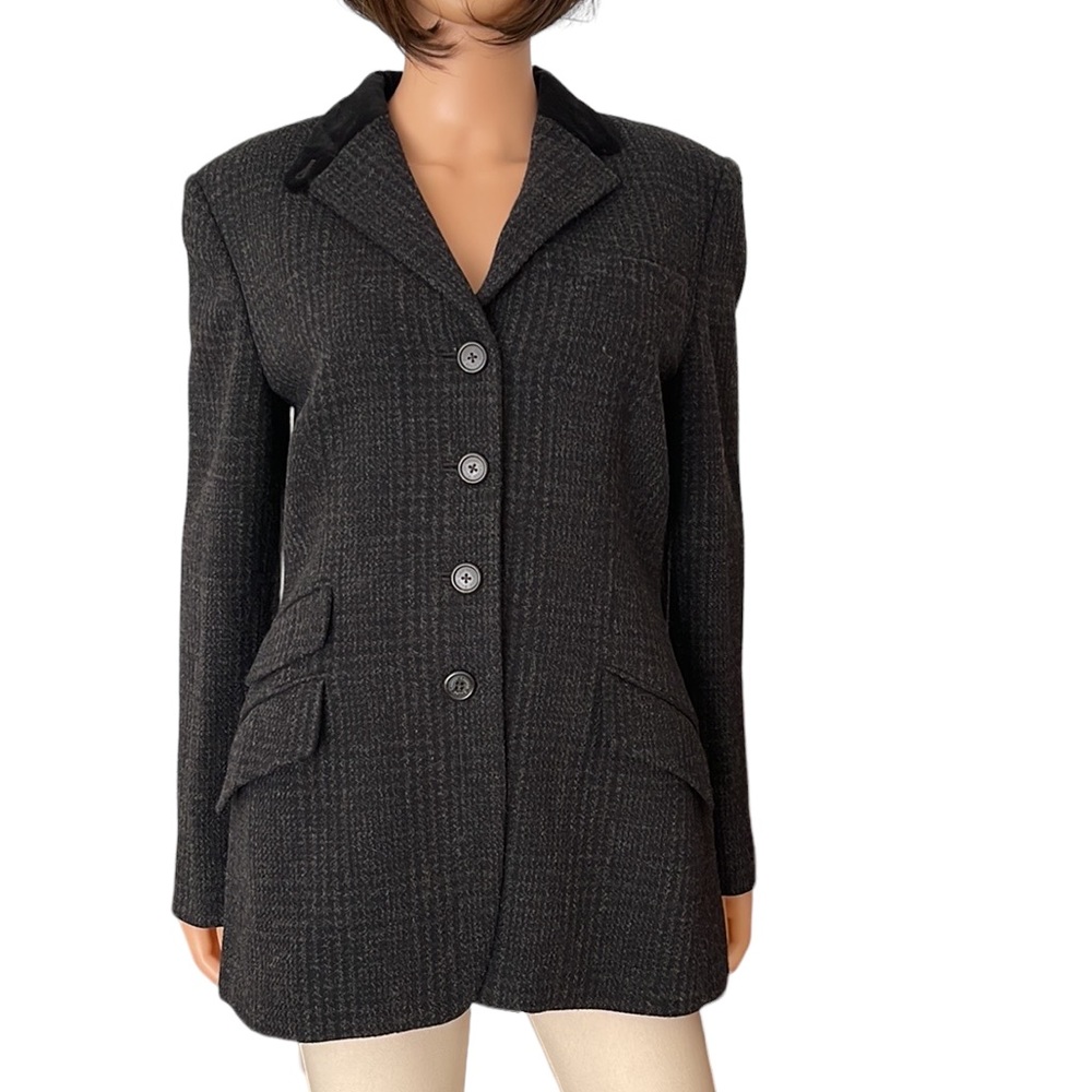 NWOT Lauren Ralph Lauren Wool Blazer Velvet Collar Size 12